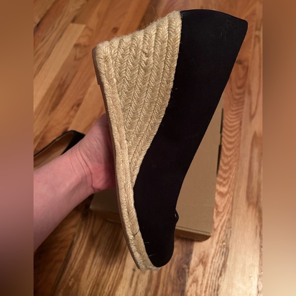 J. Crew Canvas Espadrille Wedges, Black, Size 8.5, Box included. - Picture 16 of 16
